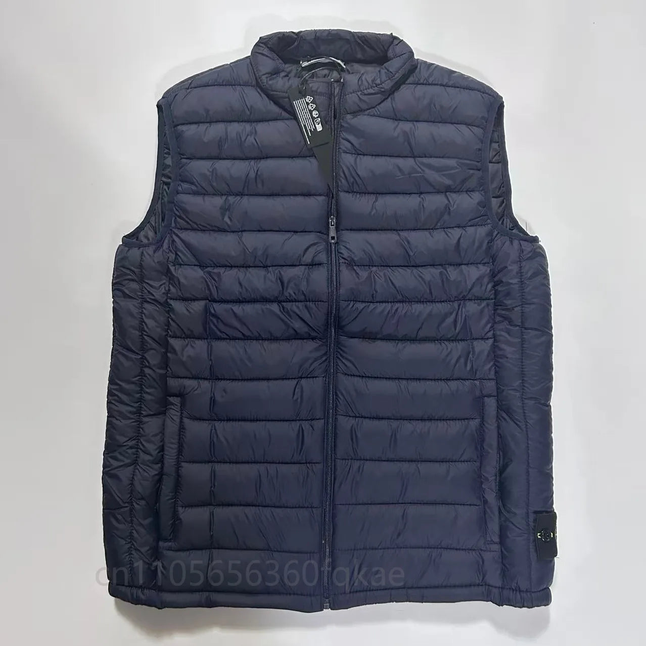Compass Patch Vest Italian Brand Style Waistcoat Stylish Men's Winter Vest Warm Windproof Sleeveless Outerwear Gilet for Outdoor