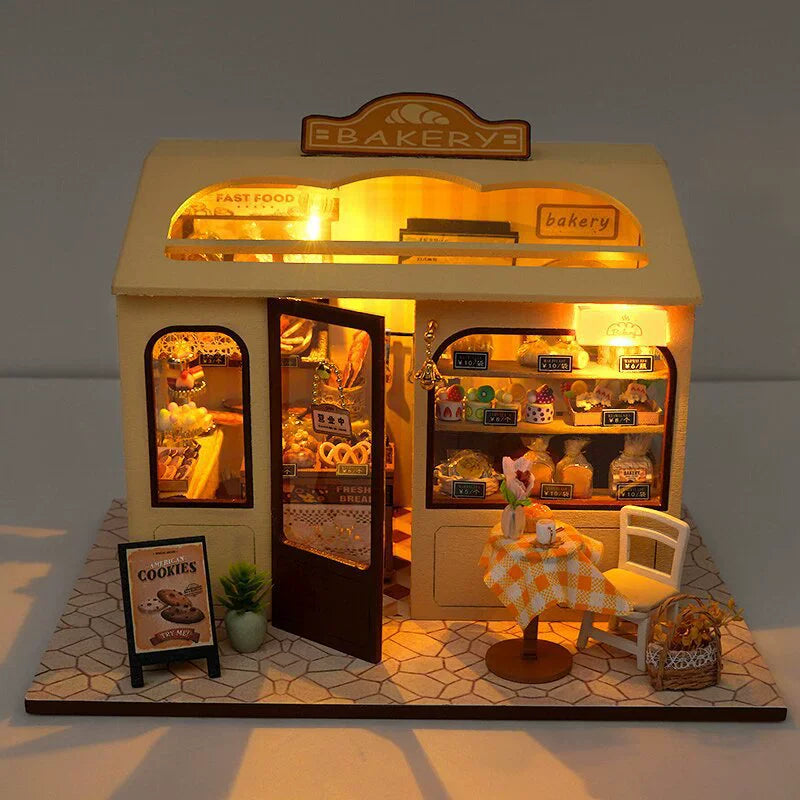 Diy  Doll House Miniature Wooden  Miniatures House Model Kit Birthday Toy Gifts