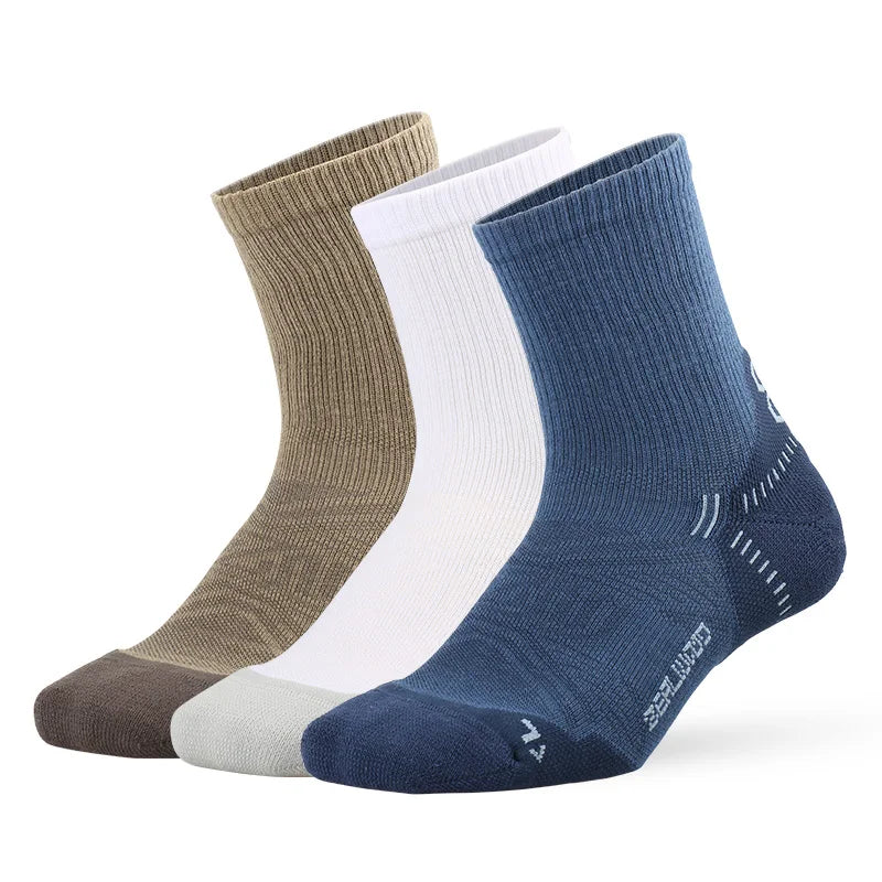 ZEALWOOD Running Cotton Socks Men's Women's Breathable Cushion No Show/Ankle/Crew Antibacterial Moisture Wicking Socks 3 Pairs