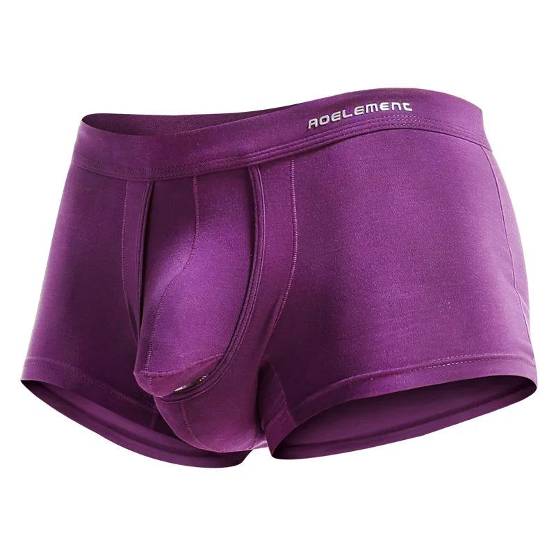 4PCS bullet  underwear men's scrotum venous bottom ice silk pouch varicocele men's boxer shorts