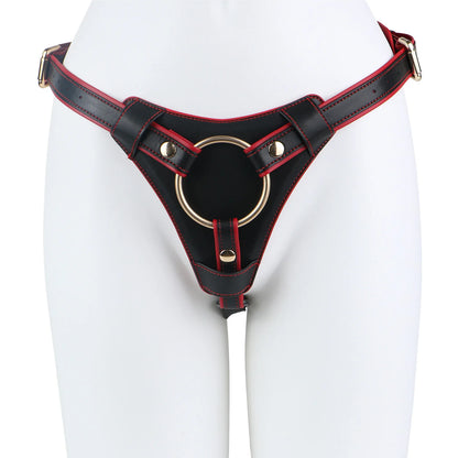 ANOSX Body Harness Belt For Strap On Dildo Restraint Gothic Clothing ﻿Leather Briefs Auxiliary Chastity Belt Sucking Penis Belt