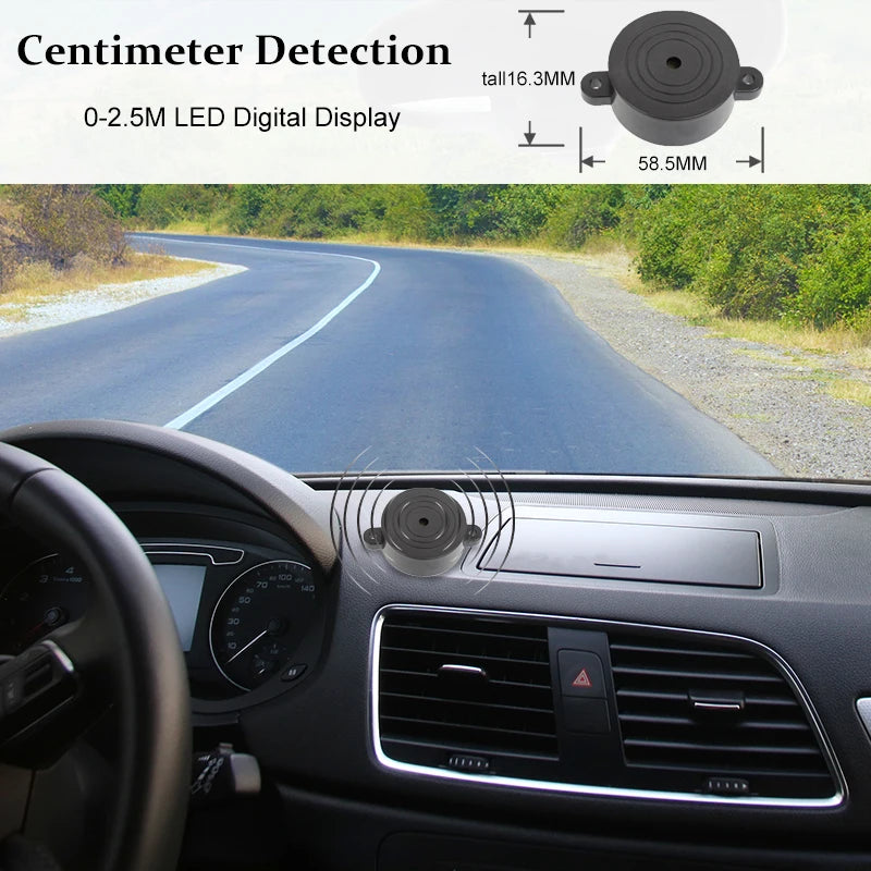 4x16.5mm Flat Parking Sensor Front Rear Universal Reverse Radar Buzzer Sound Alarm Easy Install Auto Safety Vehicle Accessories