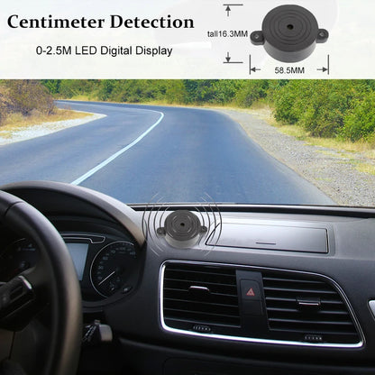 4x16.5mm Flat Parking Sensor Front Rear Universal Reverse Radar Buzzer Sound Alarm Easy Install Auto Safety Vehicle Accessories