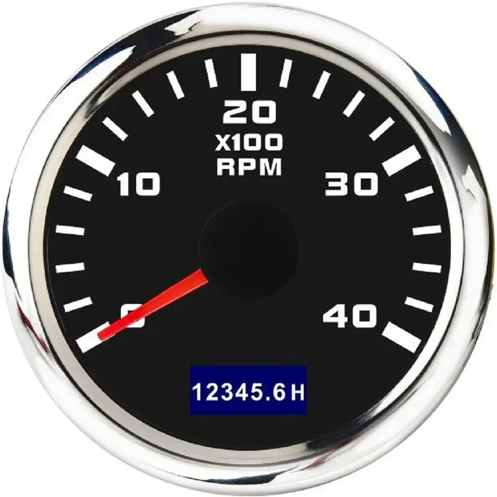 3000/4000/6000/7000/8000 RPM Gauge with Hourmeter Gauge 52mm Tachometer Waterproof 7 Color Backlight Tacho Gauge For Car Boat