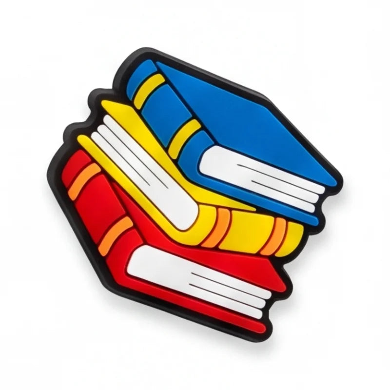 1-20pcs School Student Future Leader Book PVC Sandal Shoe Charms Buckle Clog Fit Wristbands Backpack Decorations Kid Party Gift
