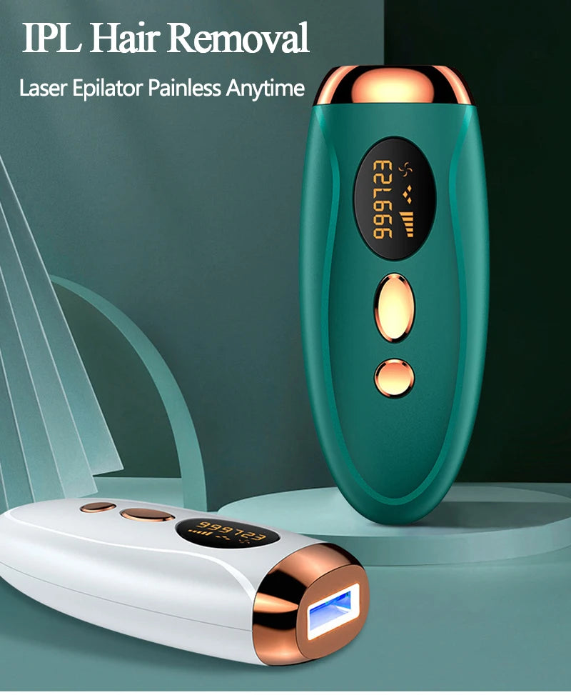 Permanent Hair Removal for Women Facial Body Bikini,Painless Safe IPL Laser Epilator 999999 Flashes LCD Display