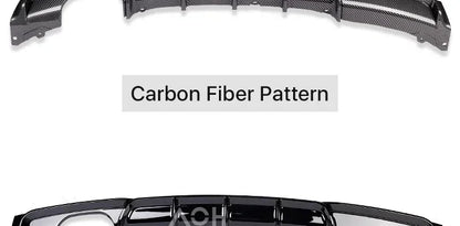 For BMW 3 Series F30 F31 2012-2019 MP Rear Bumper Diffuser LipCarbon M Tech Diffusor Body Kit M Sport Gloss Black 320i 328i