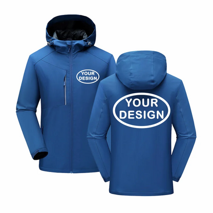 Customized LOGO Winter Jacket Waterproof Warm Thick Windbreaker Brand Design Printed Embroidery Outdoor Windproof Coat