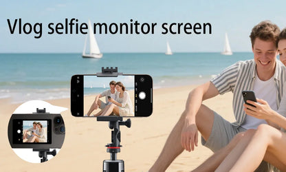 Magnetic Phone Vlog Selfie Monitor Screen, Wireless Back Camera Monitor for Live Streaming & Video Recording, iPhone & Android