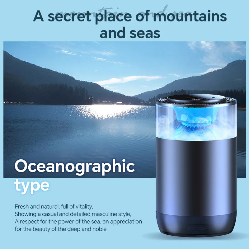 Smart Car Aroma Diffuser Cloud Mist With Sound RGB Light Auto Air Freshener Rechargeable Removing Odors Car Accessories
