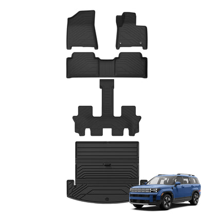 for Hyundai Santa Fe Hybrid 2025 2026 Car Floor Mats Protective Mat Car Accessories Cargo Liner Trunk Pad Only Fit Right Rudder