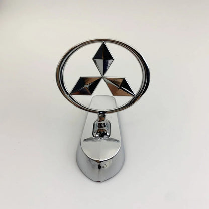 For Mitsubishi L200 Pajero RALLIART ASX Lancer Outlander Mirage Eclipse Car Metal Chromed Emblem Front Hood Badge Decoration