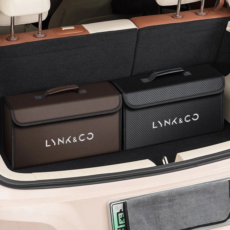 Car trunk storage box is suitable for Lynk & Co 01 02 03 05 06 07 08 09 10 Z10 Z20 900 2019-2025 leather car trunk tool box