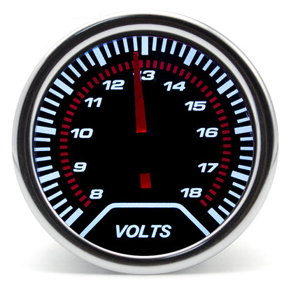 52mm Racing Gauge 12V LED Smoke Len -1~0~2 BAR Turbo Boost Water Temperature Oil Pressure Voltmeter Air Fuel Ratio Meter For 12V