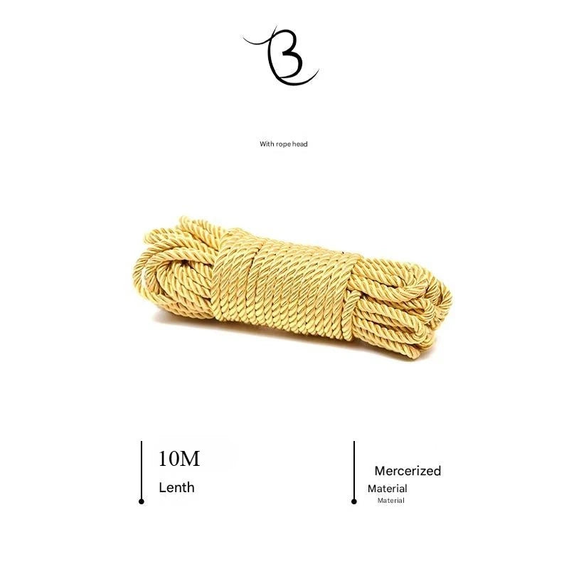 10m Shibari Bondage Rope,Soft Jute for Japanese Rope Art,Skin-Friendly for Beginners,Natural Color Skin-Safe Jute Couples Play
