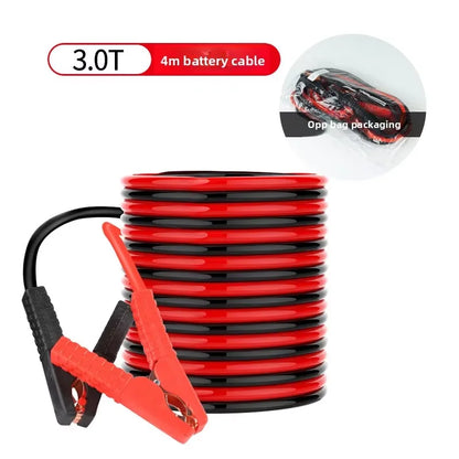 Car Extended And Thickened Double Head Battery Jumper Cable With Clamp Boost Cable Line Emergency Jumper Starter
