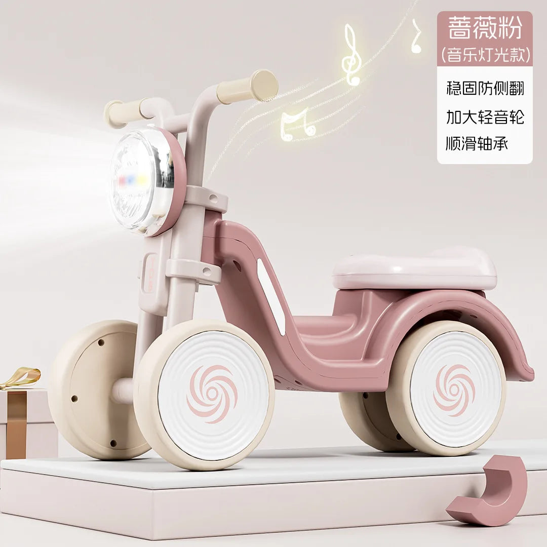 New children's balance bike, walker, or ride-on toy – 4-wheeled ride-on for ages 1–3 – a perfect gift for little ones