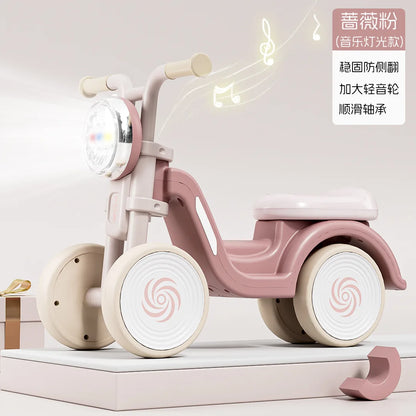 New children's balance bike, walker, or ride-on toy – 4-wheeled ride-on for ages 1–3 – a perfect gift for little ones