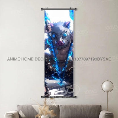 Anime Demon Slayer: Kimetsu No Yaiba Figures Poster Canvas Print Hanging Painting Wall Art Scrolls Picture Home Decoration Mural