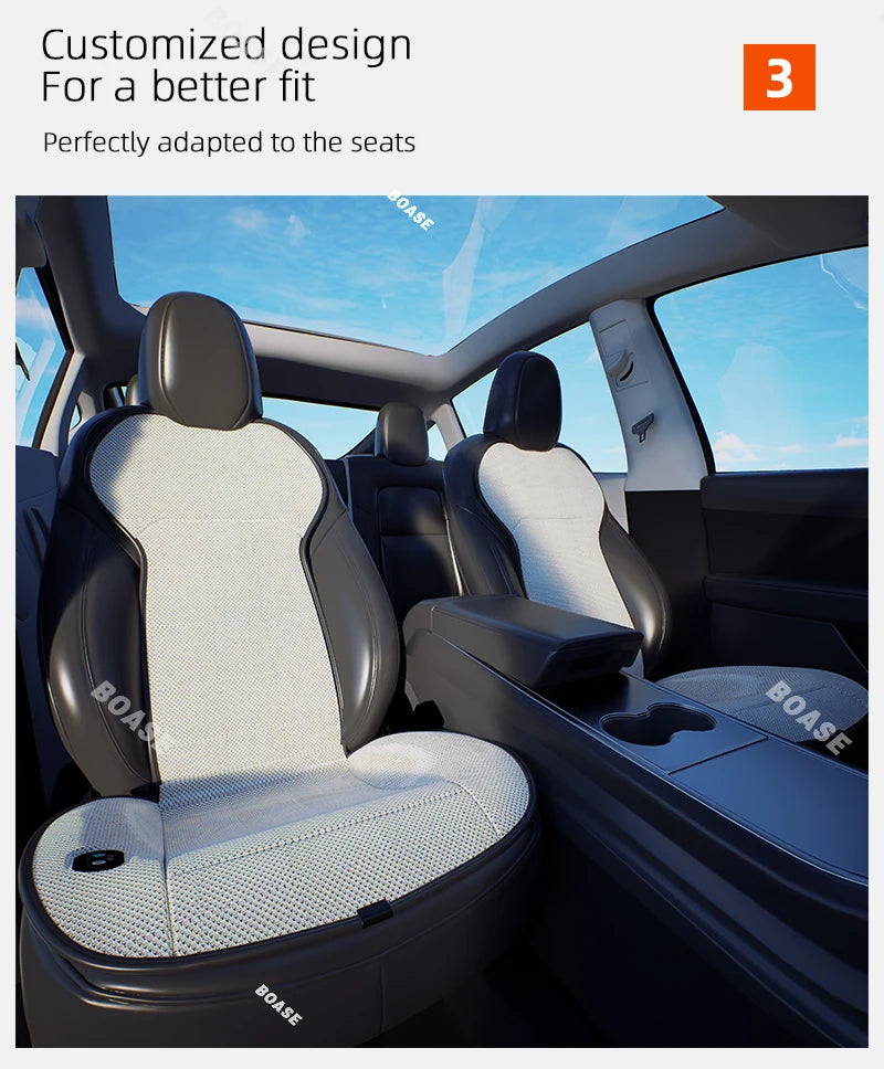 For Tesla model 3 Y ventilation Seat Cushion DC 12V Spacer Car Summer Cool Air Seat Cushion Fast Blowing Ventilation Seat Coolin