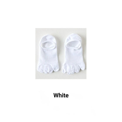 1/3/5 Pairs Men's 5-Toe Breathable Mesh Socks Anti Odor - Silicone Grip Non-Slip Low Cut Socks for Summer Sports Yoga Running