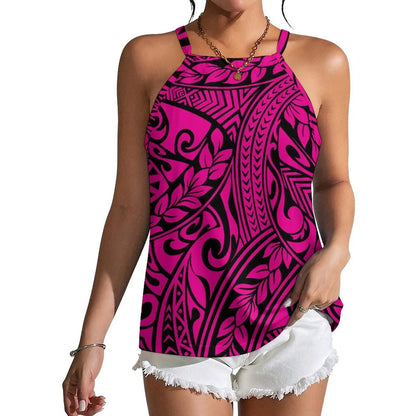 Polynesian Tribal Fashion Women New Design Retro Print Custom Sexy Sleeveless Strappy Vest New Not Pick People