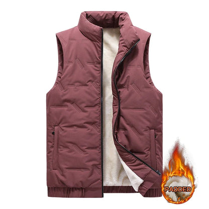 Padded Vest Men's Winter New Men Down Cotton Vest Warm Canvas Horse Jacket Youth Sleeveless Athletic Big Size Men's Clothing 6XL