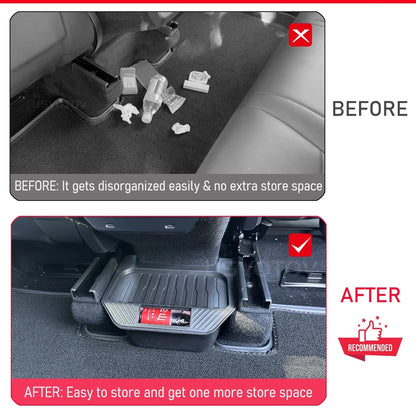 2025 2026 for Tesla Model Y Juniper Trash Can Rear Center Console Organizer Backseat Storage Box with Lid Floor Pads Accessories