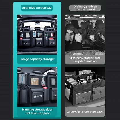 1pcs Car Trunk Storage Bag SUV Seat Back Hanging Tools Organizer Multifunctional Storage Bag for BYD Seal Atto3 S2 S6 S7 X Dream