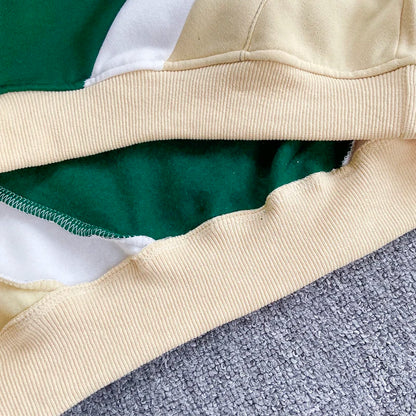 Fashionable Sports Suit Rhude Casual Shorts High-quality Splicing Color Blocks Thick Fabric Printed Hoodie