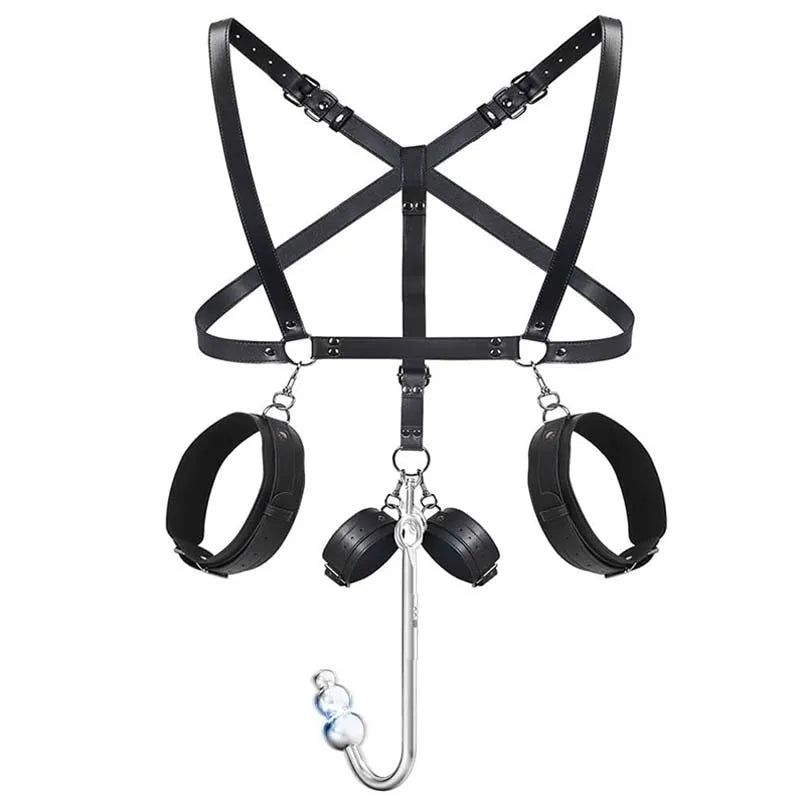 SM Adult Sex Toy Backhand Binding Apertural Plug Anal Hook Bondage Toys Bdsm Kit Slave Bondage Handcuff Couple Bundle Game 18+