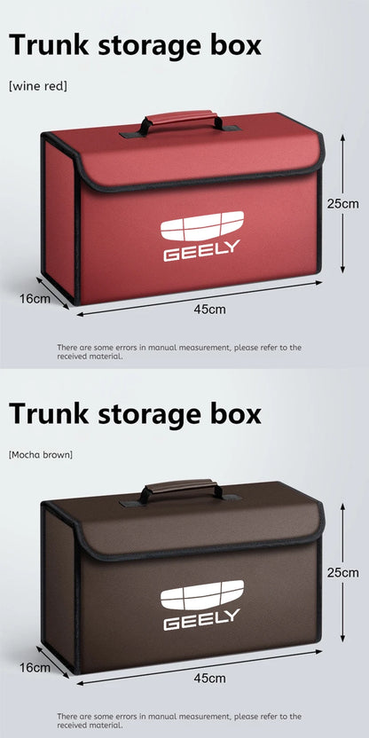 For GEELY coolray Starray emgrand emgrand tugella Car Trunk Storage Box Organizer Foldable Stowing Tidying Bag Car Accessories