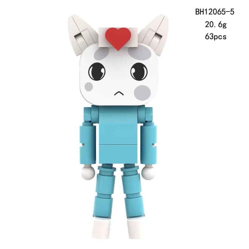 New Animal Hospital Building Blocks Cute 4/8pcs Horror Game Mini Dog Cat Nurse Assemble Figures For Fans Gifts