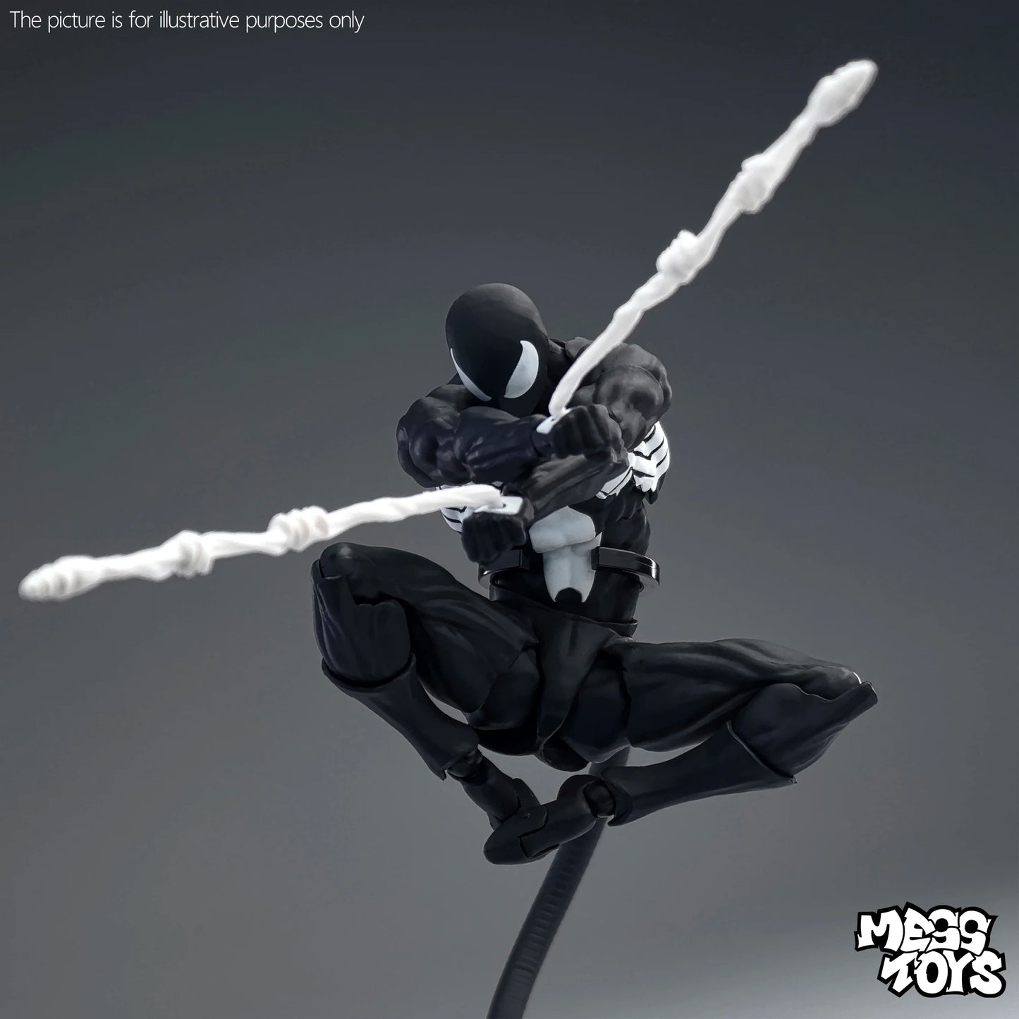 New MessToys Spiderman Figure CT Toys Black Red Spider Man Figurine Mess Toys Action Figure Custom Model Gift Kid Customized Toy