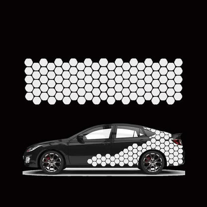 Honeycomb Side Door Back Sticker Fender Car Sticker Universal Hexagon Design Vinyl Stickers Decal Ade Kit