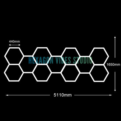 Garage Hexagon LED Light 50000H 6500K Ultra Bright for Home Gym Barbershop Car Detailing Bar Basement Workshop Ceiling Lighting