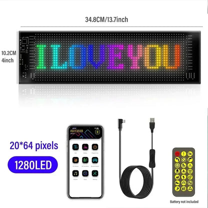 LED Devil Eyes Programmable LED Display Flexible for Car Board Windshield App Remote Control Custom Text Pattern Decor LED Light
