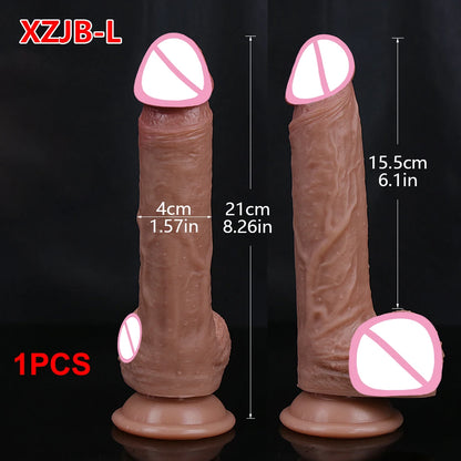 Cheap 5 Sizes Silicone Big Dildo Realistic Skin Feel Fake Penis Soft Small Cock Woman Man Masturbation Suction Cup Anal Sex Toys