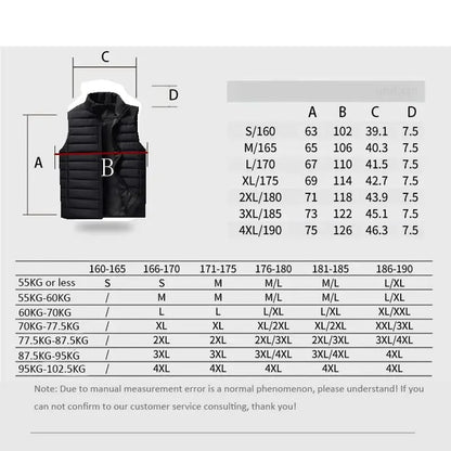 Men’s Winter Sleeveless Vest – Fashionable Cotton-Padded Design with Stand Collar, Warm Waistcoat Style