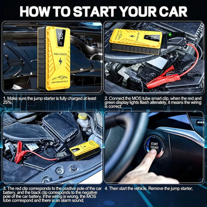 CEYYOR Jump Starter Power Bank suitable for 6.0L Petrol/4.0L Diesel Car. 3IN1 jump starter for 12V Truck/Motorcycle/SUV