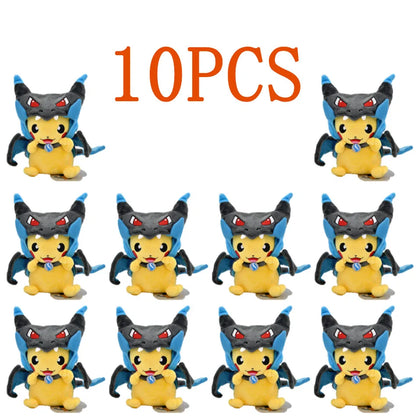 10pcs Pokemon Official Plush Toy - Charmander, Squirtle, Pikachu Plush, Bulbasaur Stuffed Animal Toy, Pokemon Doll Birthday Gift