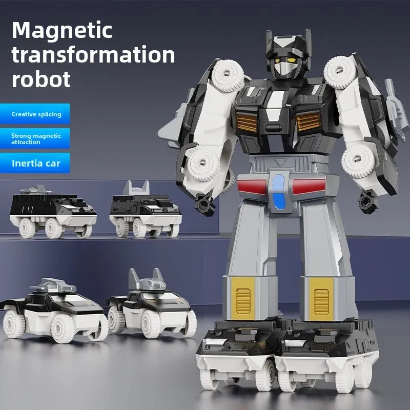 2026 New Magnetic Splicing Children's Toys Educational Building Blocks Assembled Transformers Robot Boy Birthday Gift