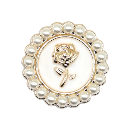 1/29PCS Acrylic Shoe Charms Golden Flower Heart Luxury Jewelry Shoe Accessories Fashion Women Shoe Decoration for Clog Sandal