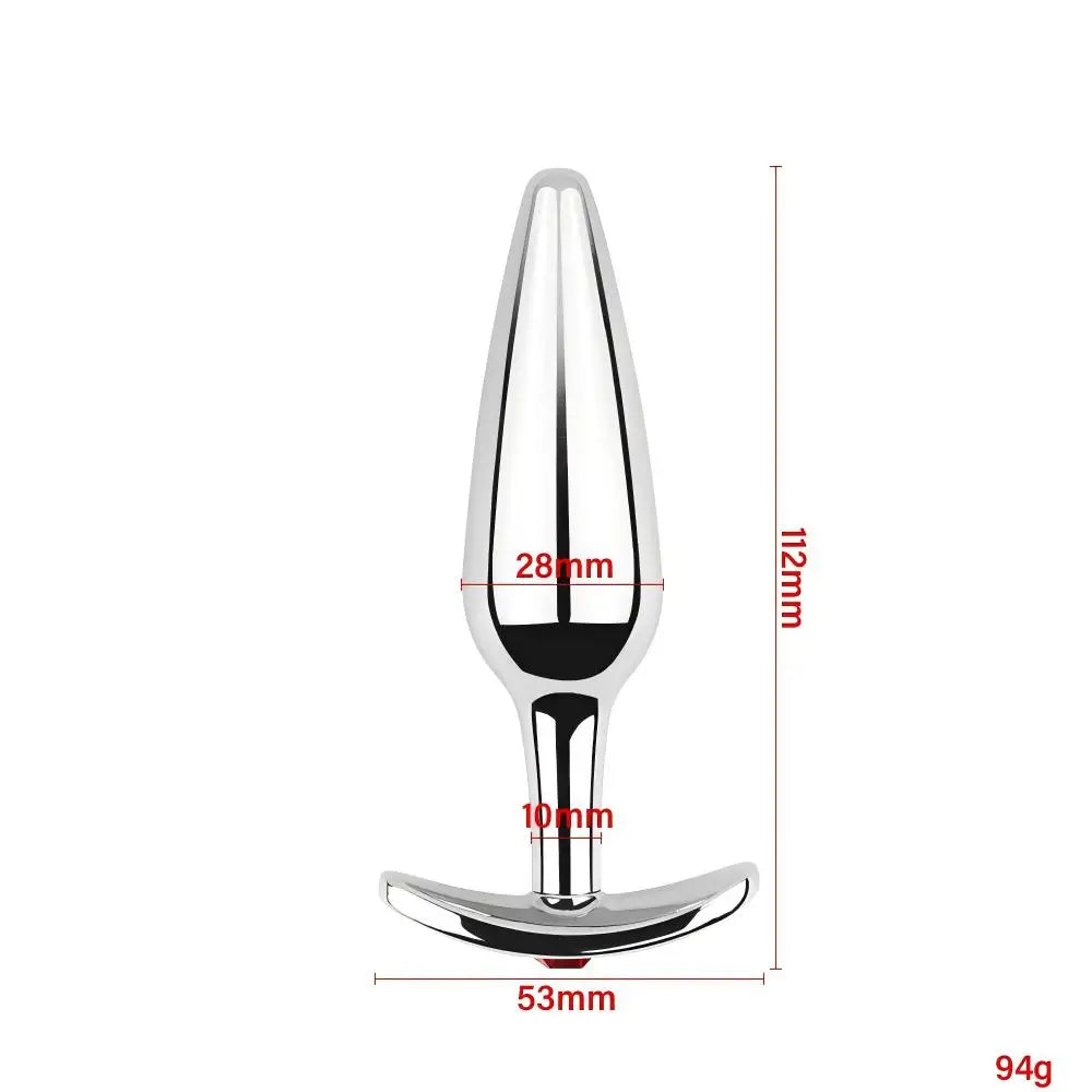 Lake Blue Gem Silver Metal Anal Plug Set by Dream Vibe Anal Trainer Kit Prostate Sex Toy Unisex Couple Backdoor Intimate Gift
