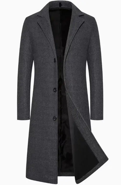 Men's Wear Woollen Coat Men Clothing Men's Autumn Trench Coat Warm Woolen Overcoat Male Autumn Winter Male Warm Long Jacket New