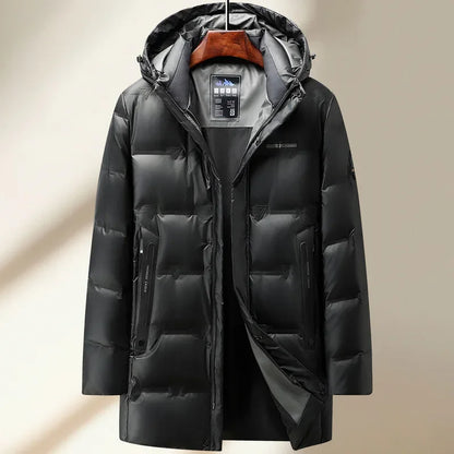 2025 new arrival winter jacket 90% white duck down jackets men,mens long style fashion thicken warm winter down coat,parkas men