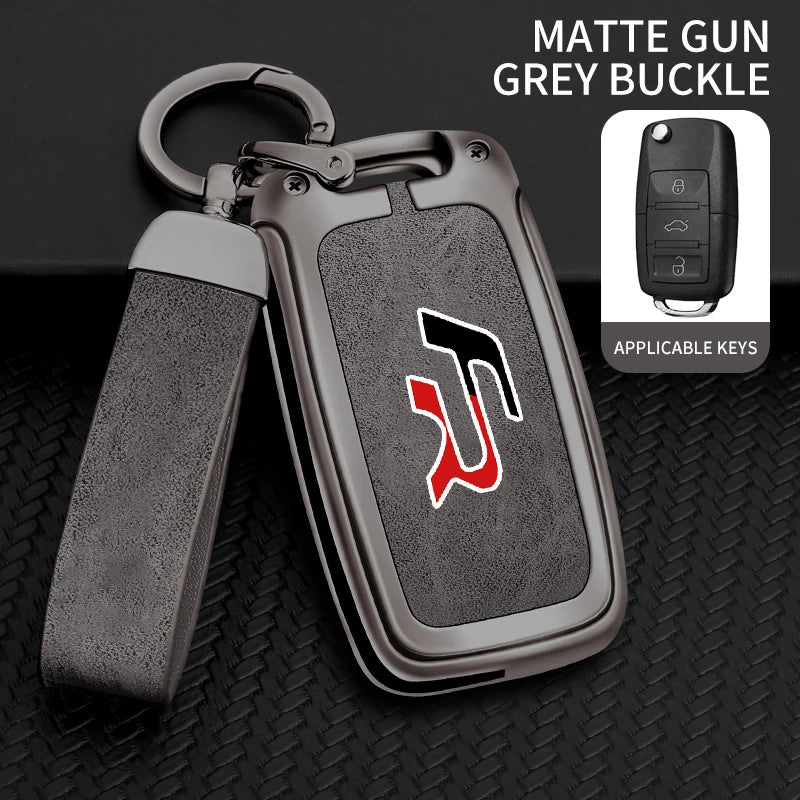 Suitable for Seat Ateca Leon FR 2 Ibiza zinc alloy car key cover high-end genuine leather car key case buckle auto accessories