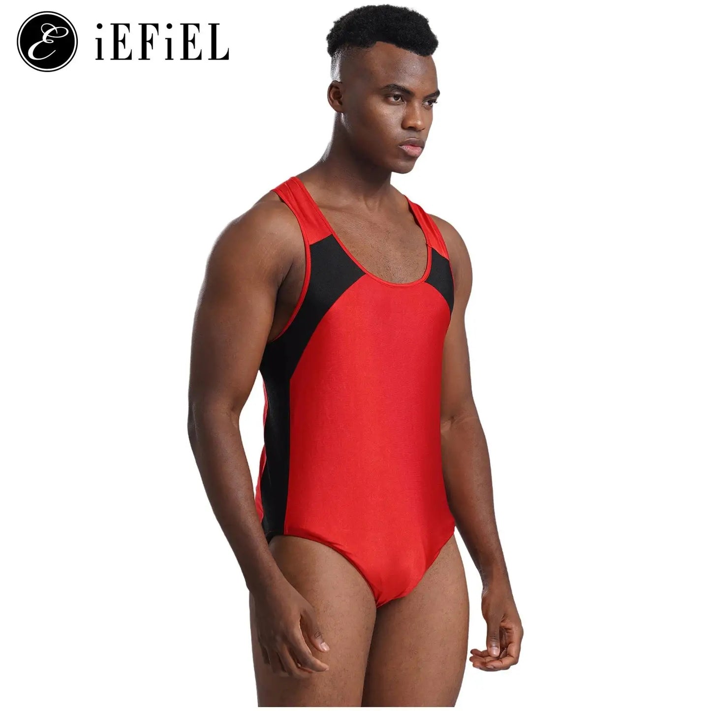 Men's Sleeveless Wrestling Singlet Leotard Racer Back Tank Bodysuits Gymnastics Fitness Jumpsuits Shapwear Ballet Dancewear