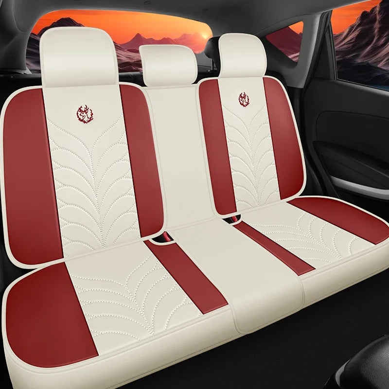 Five-seat universal car seat covers, available in multiple colors, durable and easy to install, suitable for most vehicles.