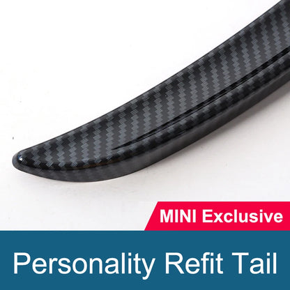 Spoiler Red Carbon Fiber Black Color Rear Spoiler Extension Lip Fins For Mini Cooper F56 F55 2014+ S /JCW Auto Part Styling